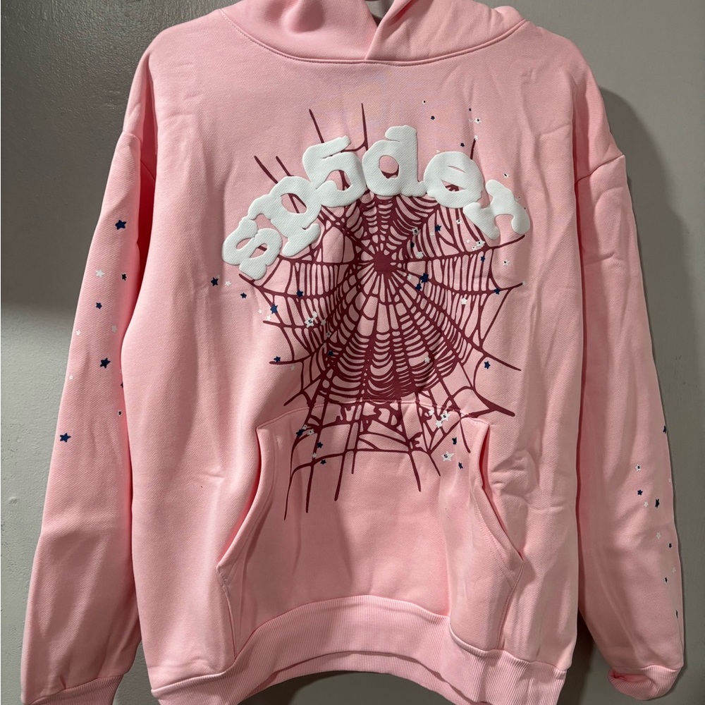 Pink Hoodie with Graphic Design